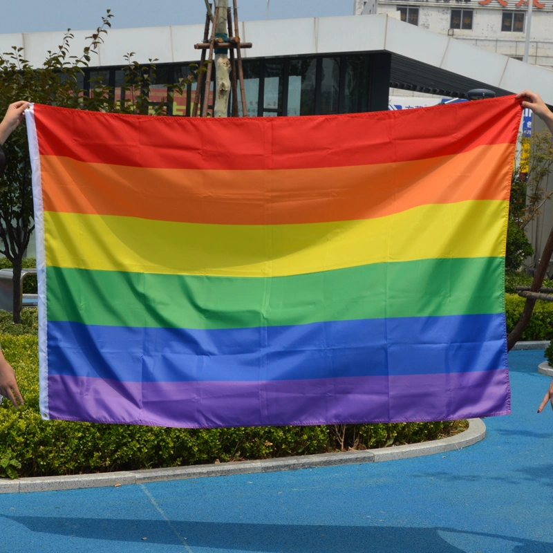 Hot Sale Print Rainbow Pride Gay Bisexual Flag Factory Price Gay Flag Any Color Rainbow Flag Pride Festival Flag
